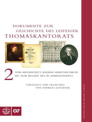cover image of Dokumente zur Geschichte des Leipziger Thomaskantorats